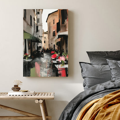 trattoria alley italian street wall art