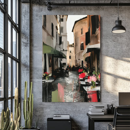 trattoria alley italian street wall art