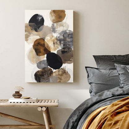 abstract neutral circles wall art