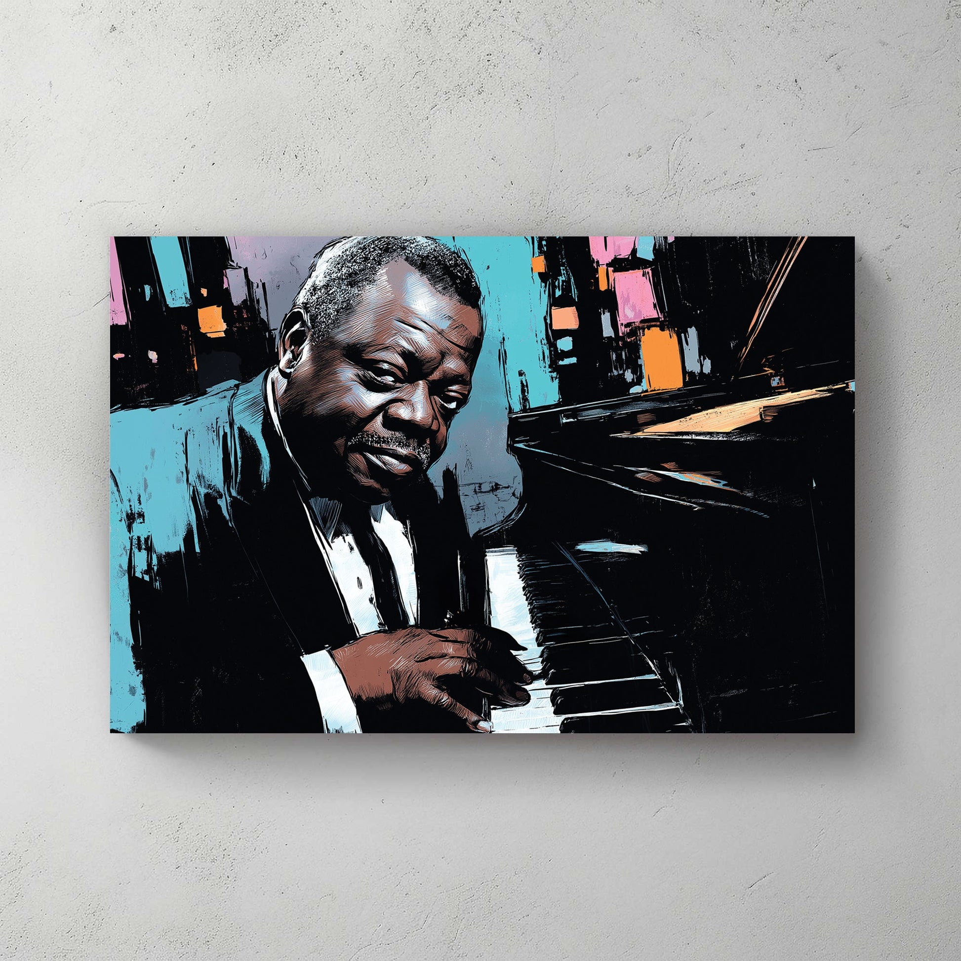 oscar peterson piano jazz wall art