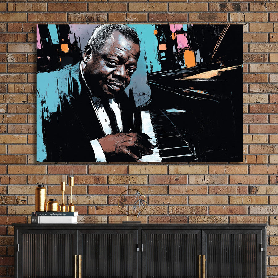 oscar peterson piano jazz wall art