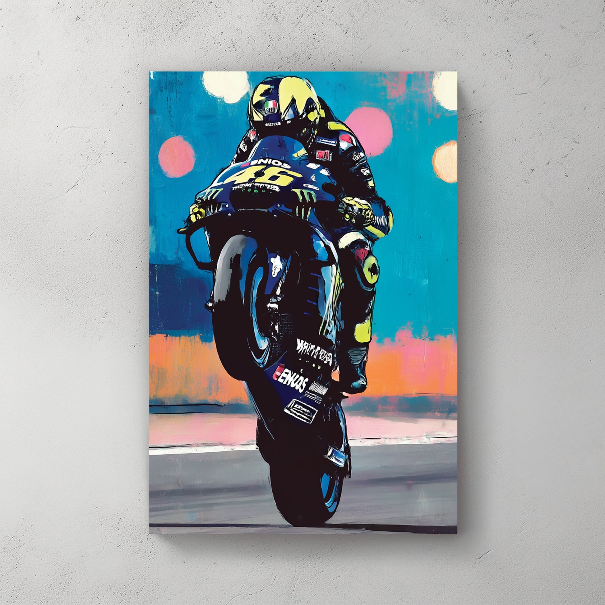 Valentino Rossi motorcycle wall art