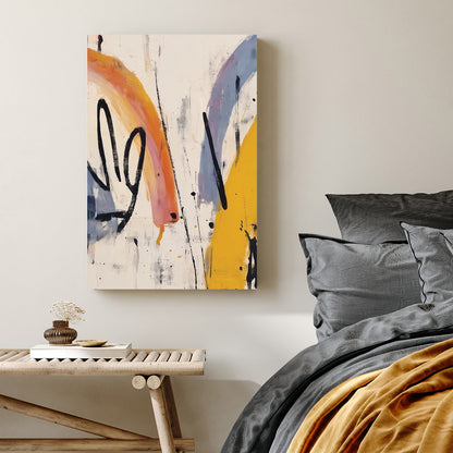 abstract sunrise motion wall art