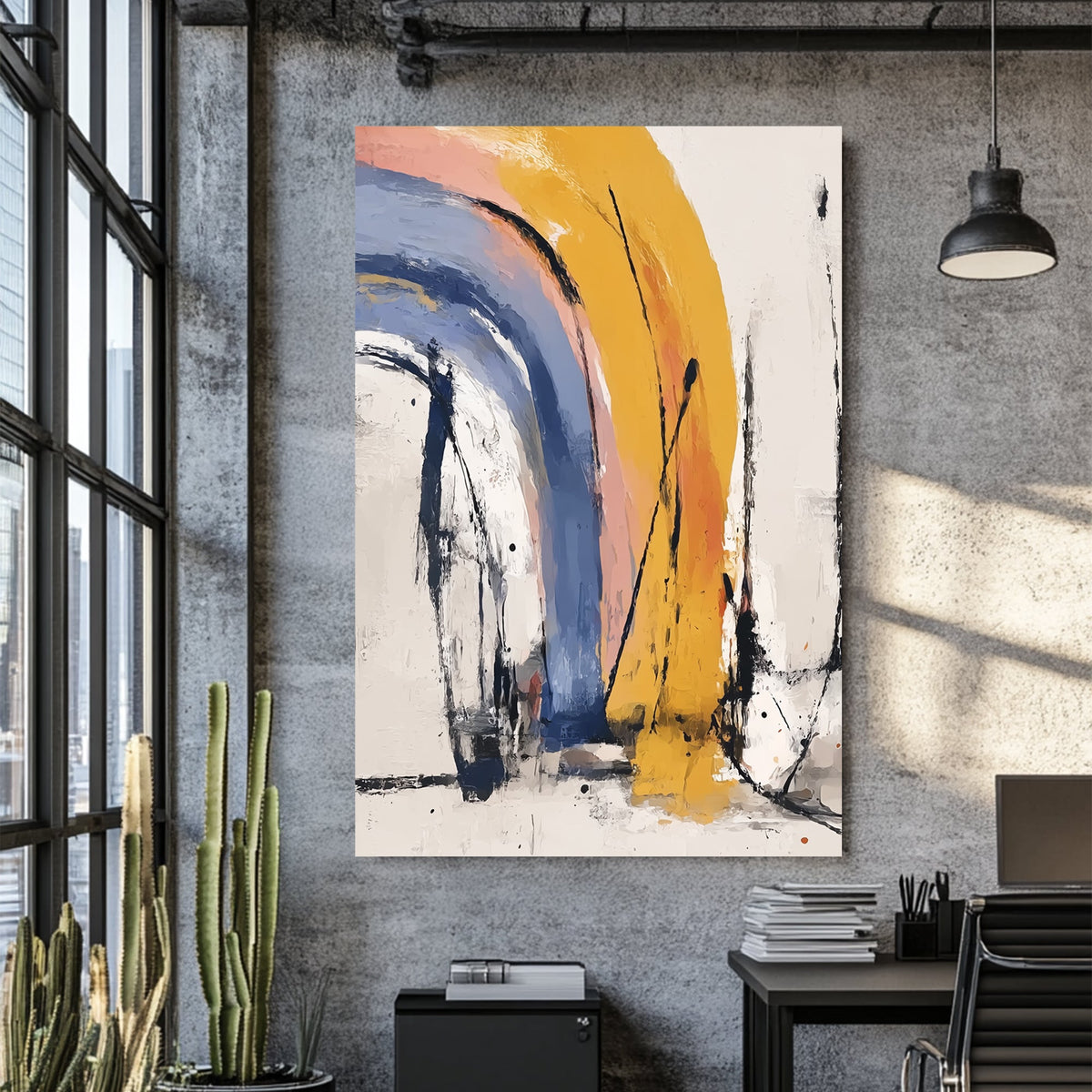 sunset arches abstract wall art