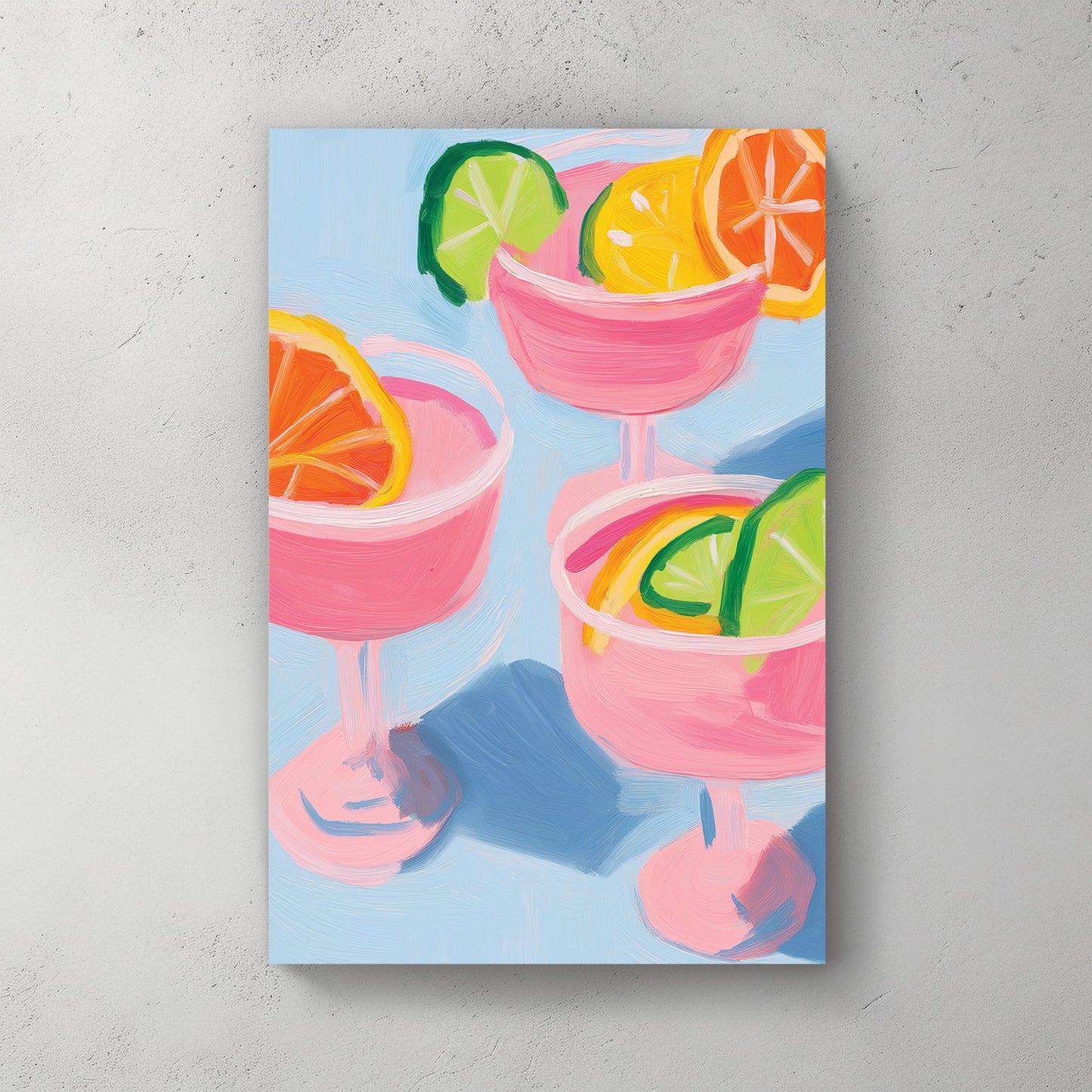 citrus goblets colourful wall art