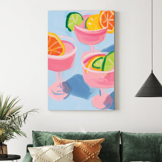 citrus goblets colourful wall art