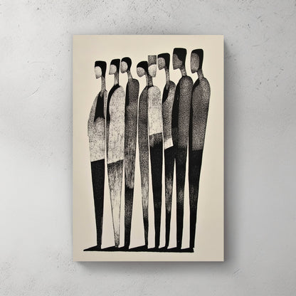 minimalist faceless silhouettes wall art