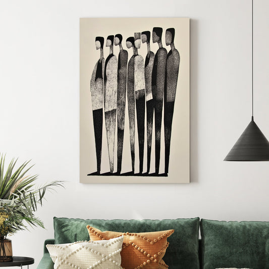 minimalist faceless silhouettes wall art
