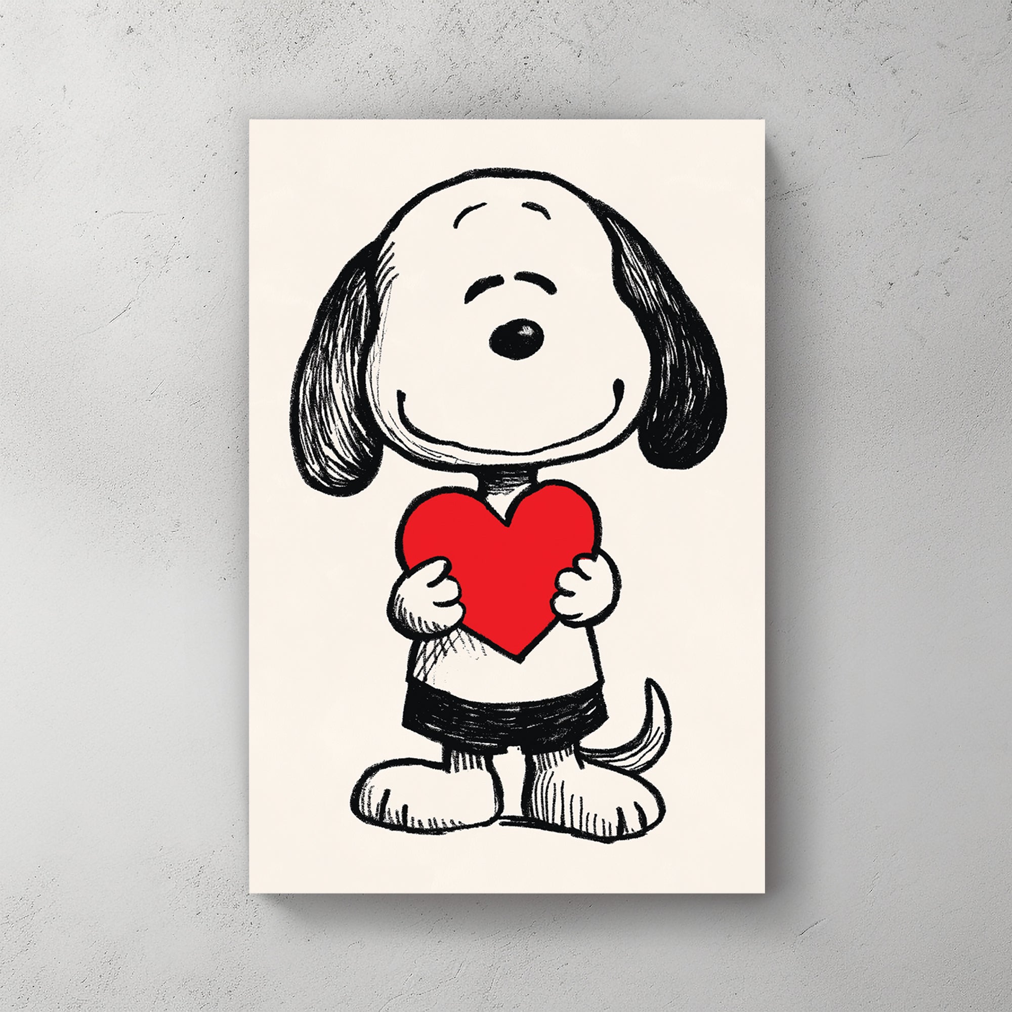 Snoopy Love Wall Art Print on Canvas & Metal – ItzArt.ca