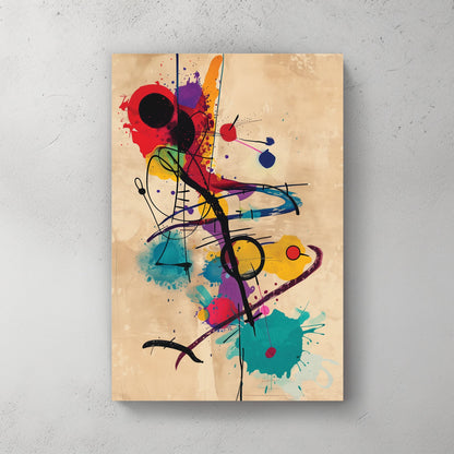 abstract colourful splatter wall art