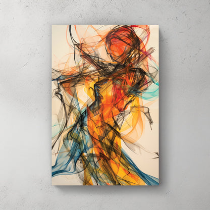 abstract dancing figure wall art
