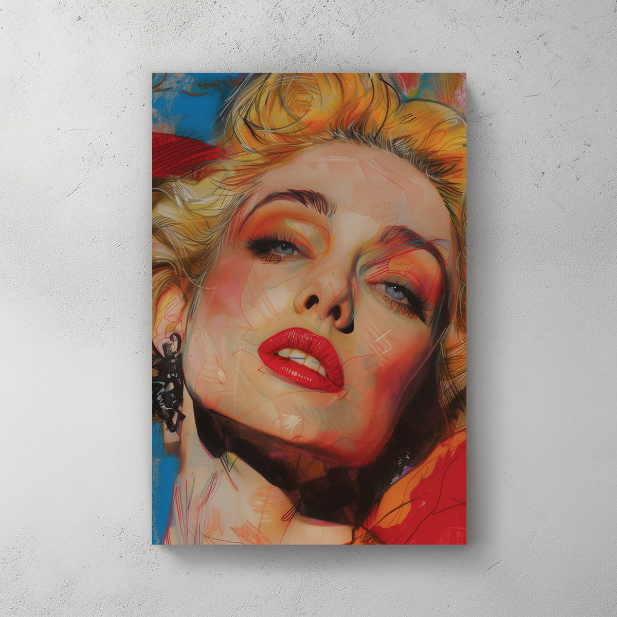 pop art blonde woman wall art