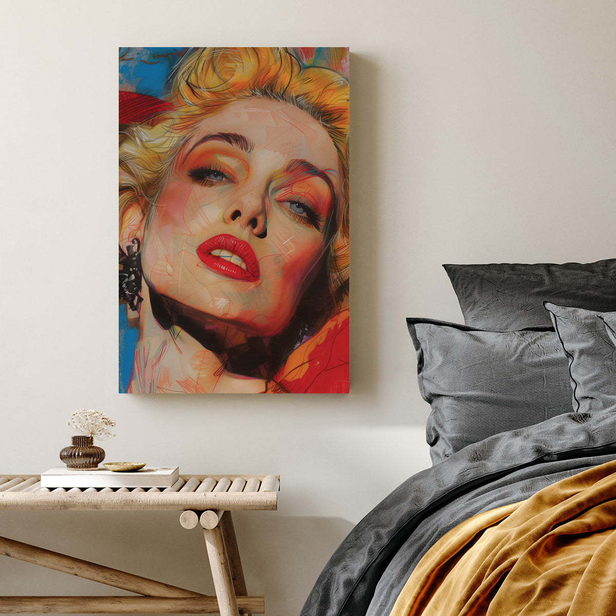 pop art blonde woman wall art