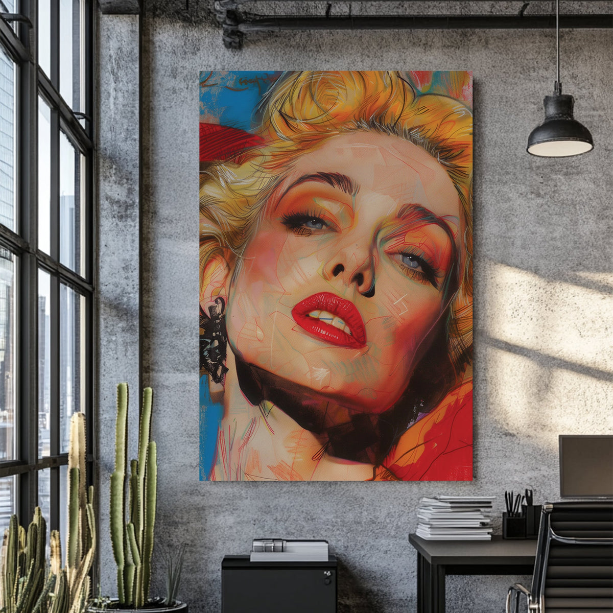 pop art blonde woman wall art