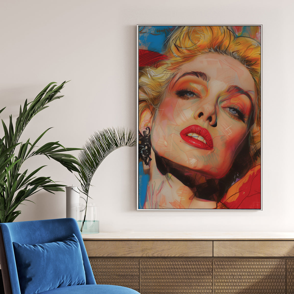 pop art blonde woman wall art