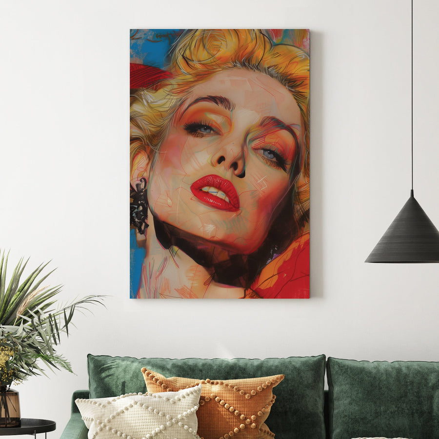 pop art blonde woman wall art
