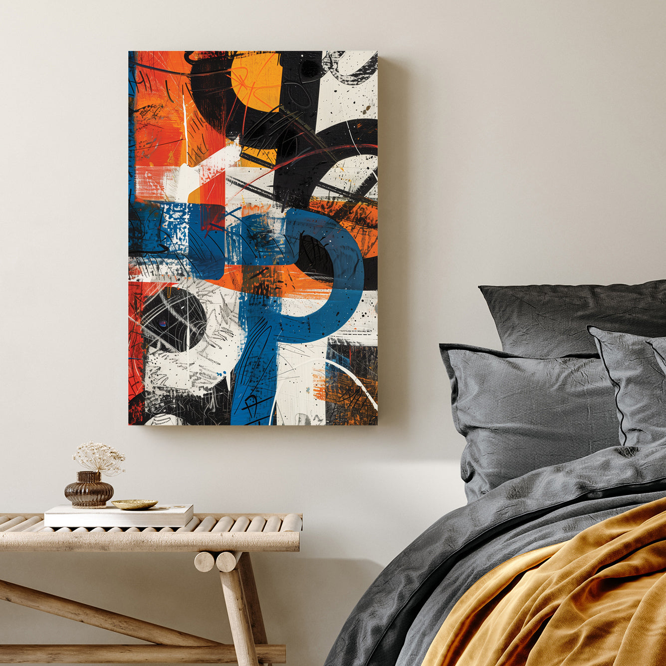 urban abstract graffiti wall art