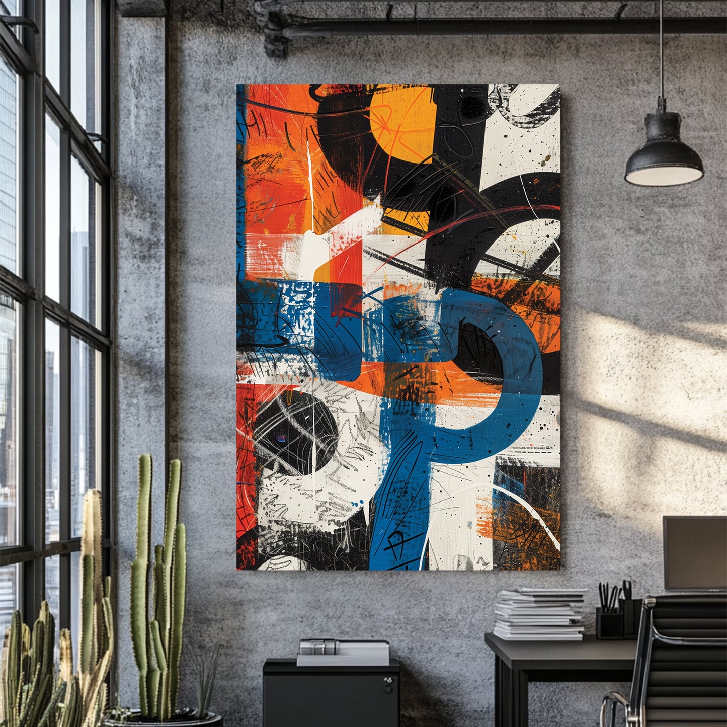 urban abstract graffiti wall art