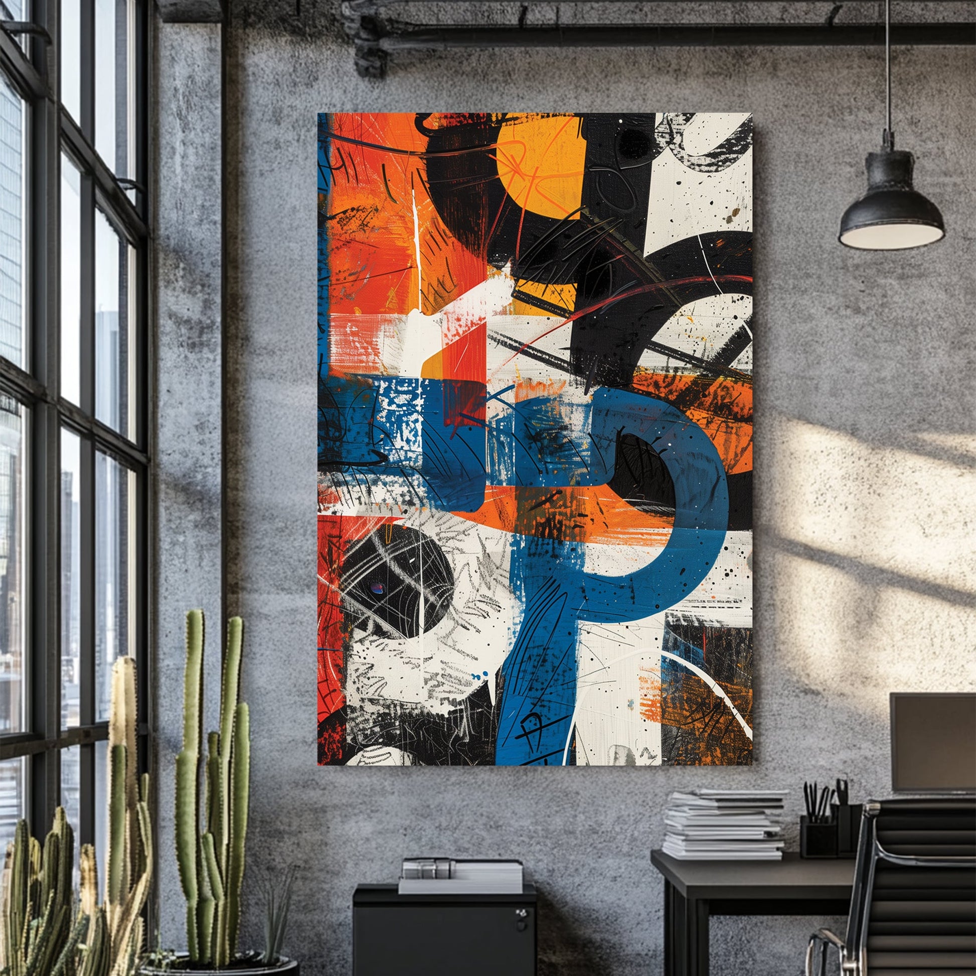 urban abstract graffiti wall art
