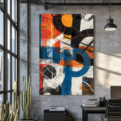 urban abstract graffiti wall art