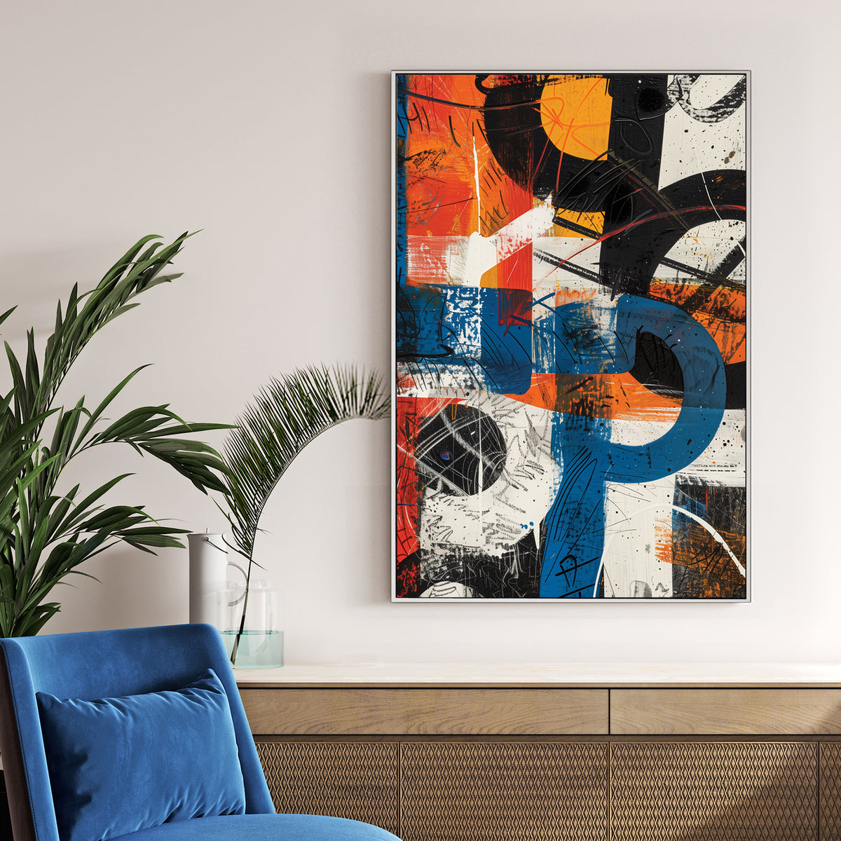 urban abstract graffiti wall art