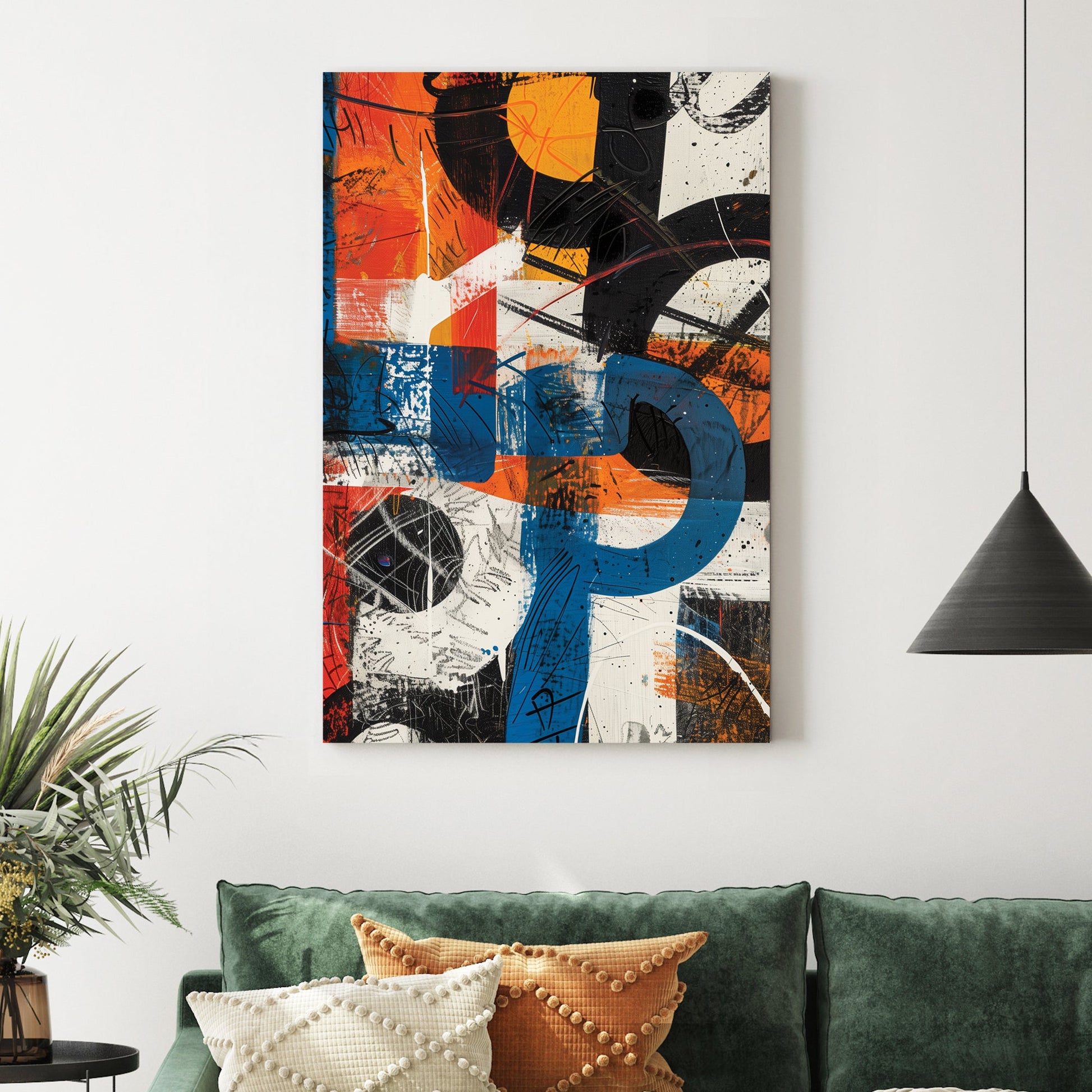 urban abstract graffiti wall art