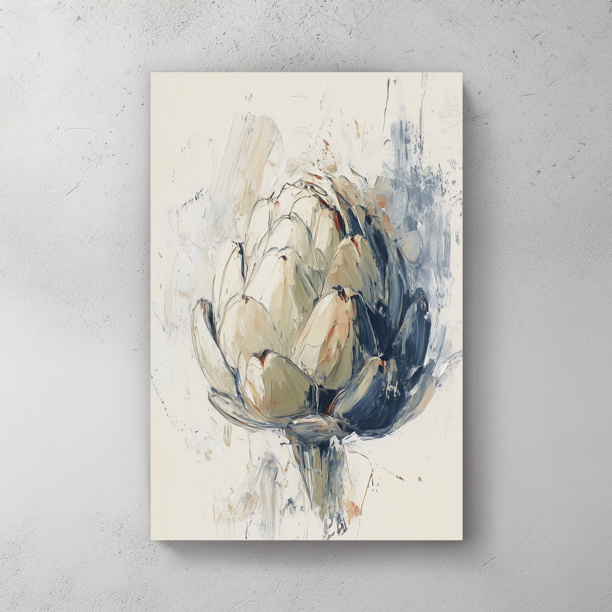 neutral artichoke painting wall art