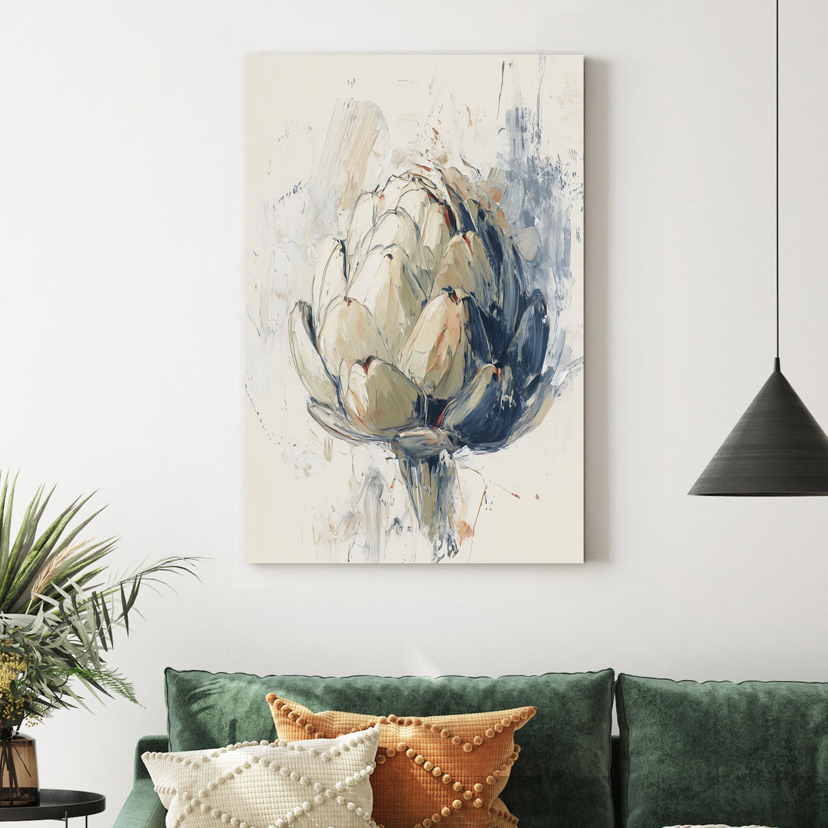 neutral artichoke painting wall art