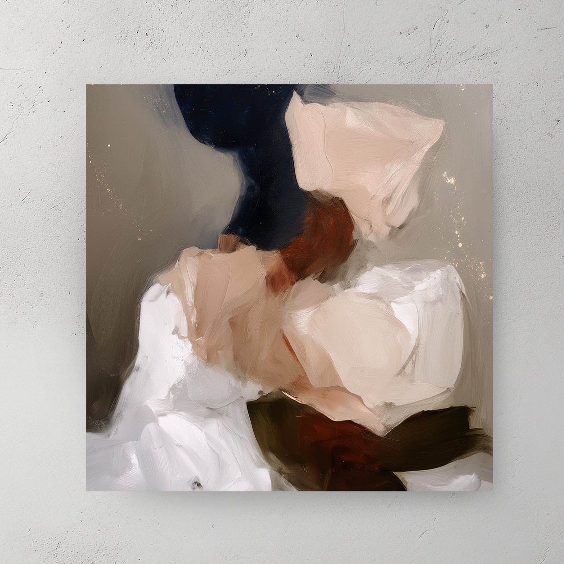 abstract soft floral wall art