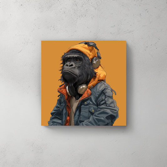 Gorilla Tunez #303 Canvas Wall Art & Metal Prints