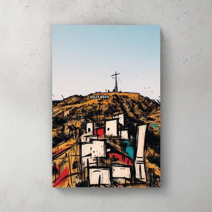 abstract hollywood hills wall art