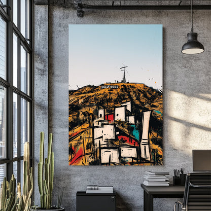 abstract hollywood hills wall art