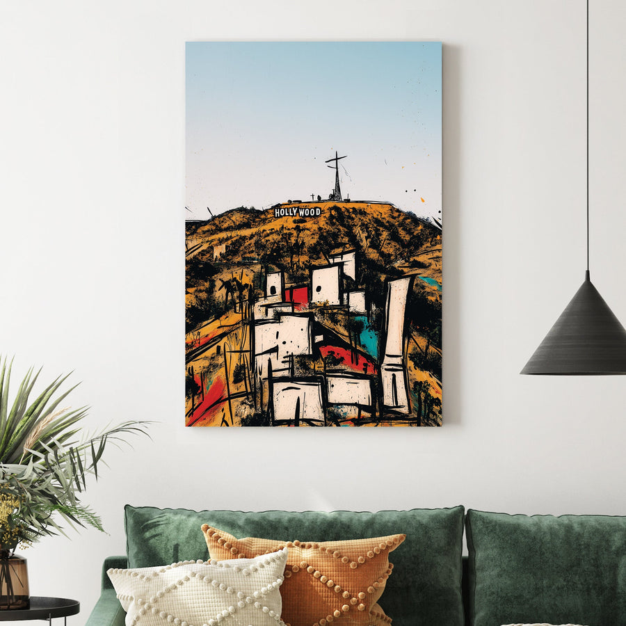 abstract hollywood hills wall art