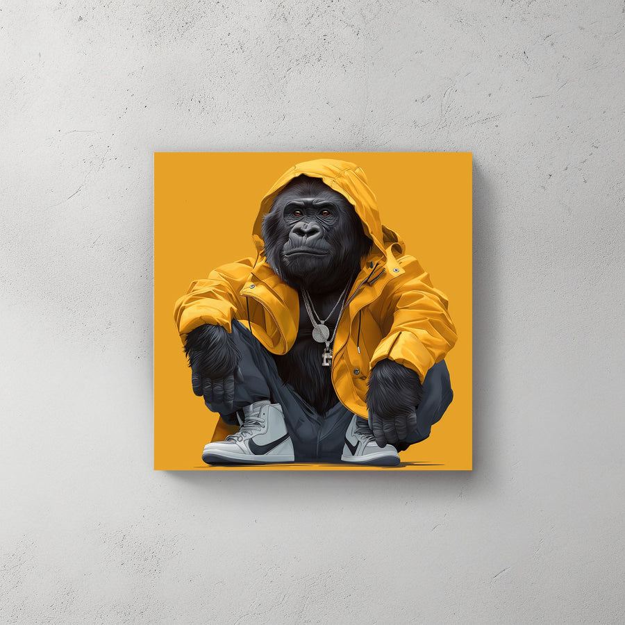 Gorilla Sneakers #304 Canvas Wall Art & Metal Prints