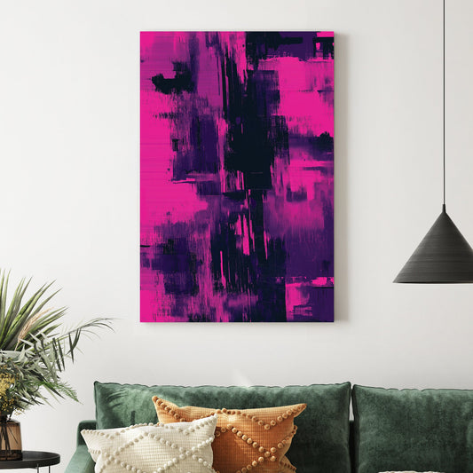 magenta and violet abstract wall art