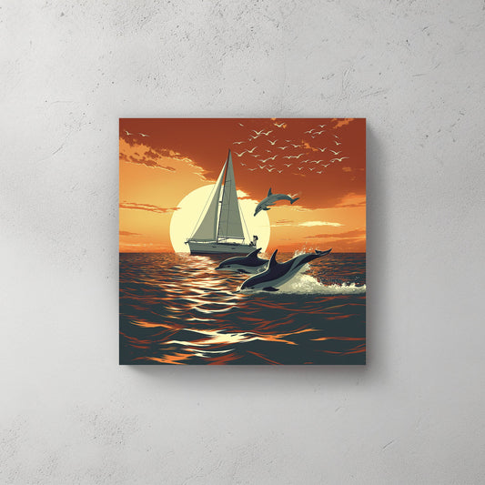 Sailing by the Sun #312 Canvas Wall Art & Metal Prints