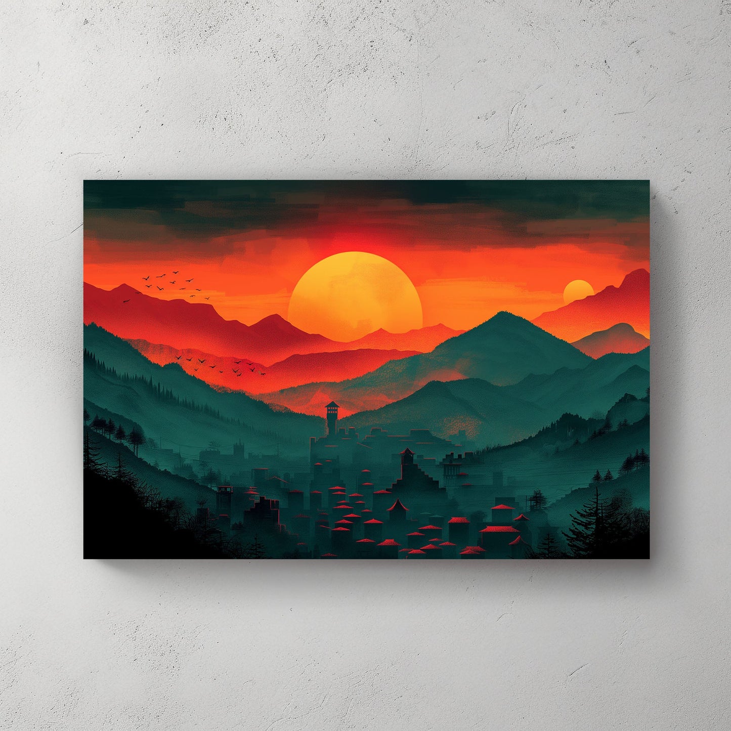 Setting Sun #317 Canvas Wall Art & Metal Prints