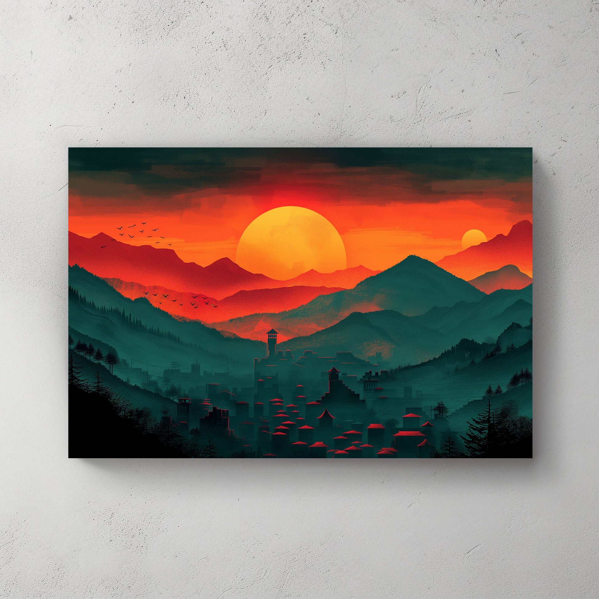 Setting Sun #317 Canvas Wall Art & Metal Prints