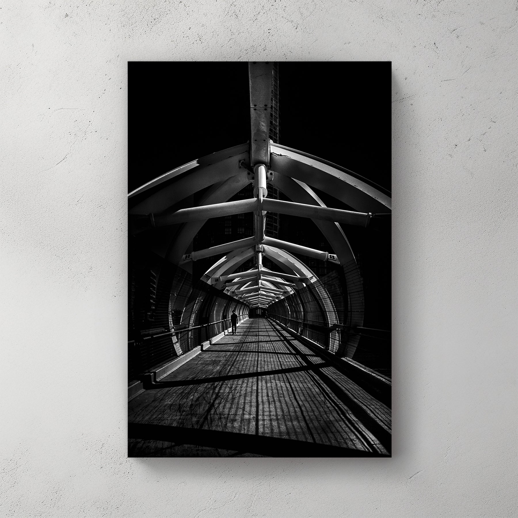 puente de luz bridge toronto black and white architecture photo