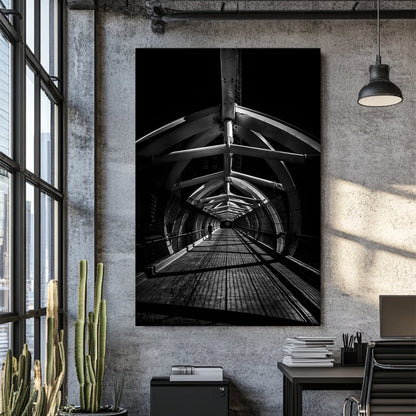 puente de luz bridge toronto black and white architecture photo