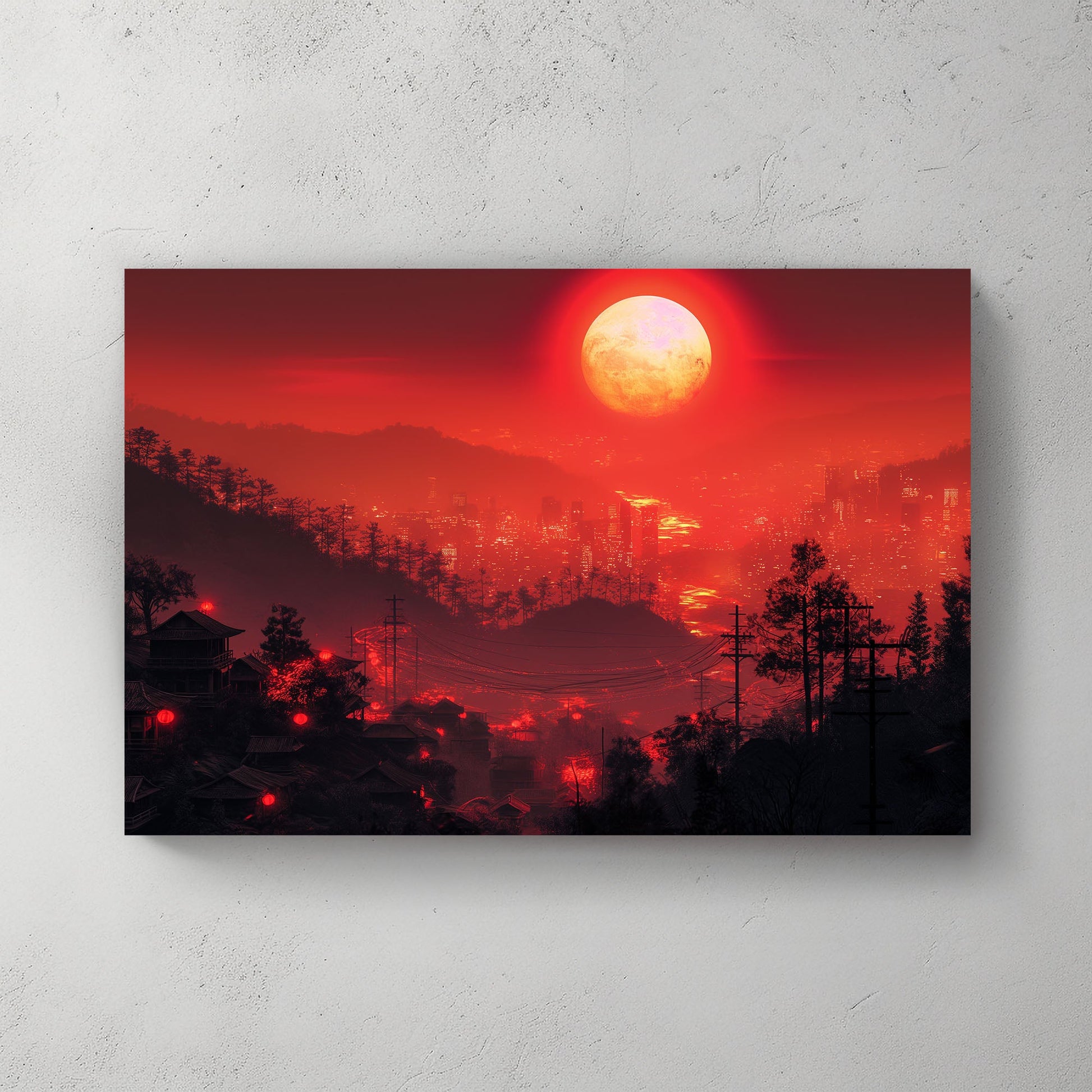 Fiery Sunset #324 Canvas Wall Art & Metal Prints