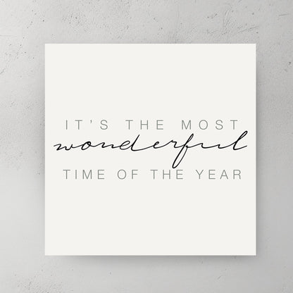 minimalist holiday typography wall art with festive quote