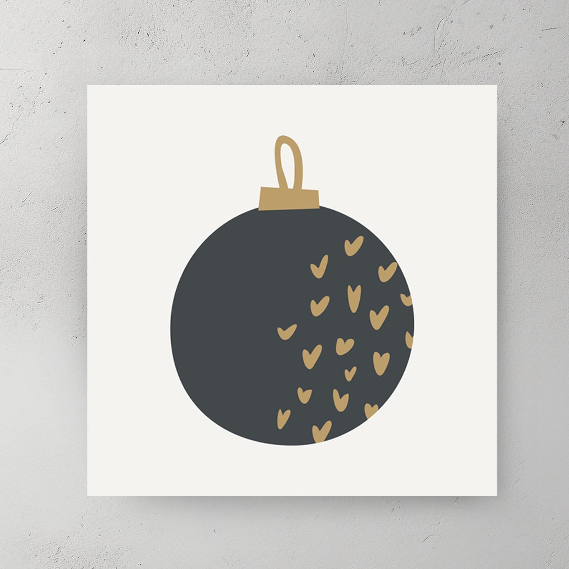 minimalist Christmas ornament holiday wall art print
