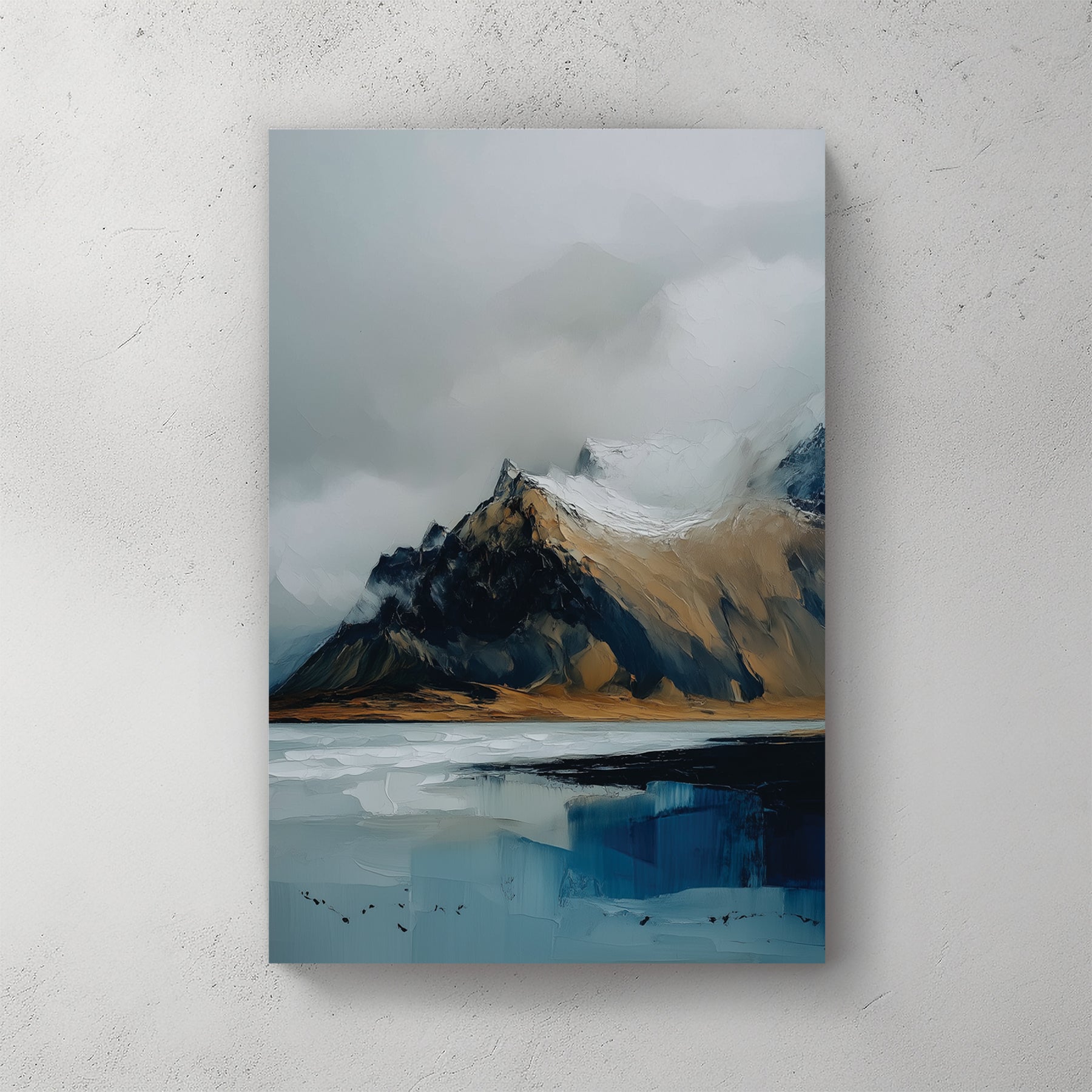 misty mountain landscape wall art canvas print