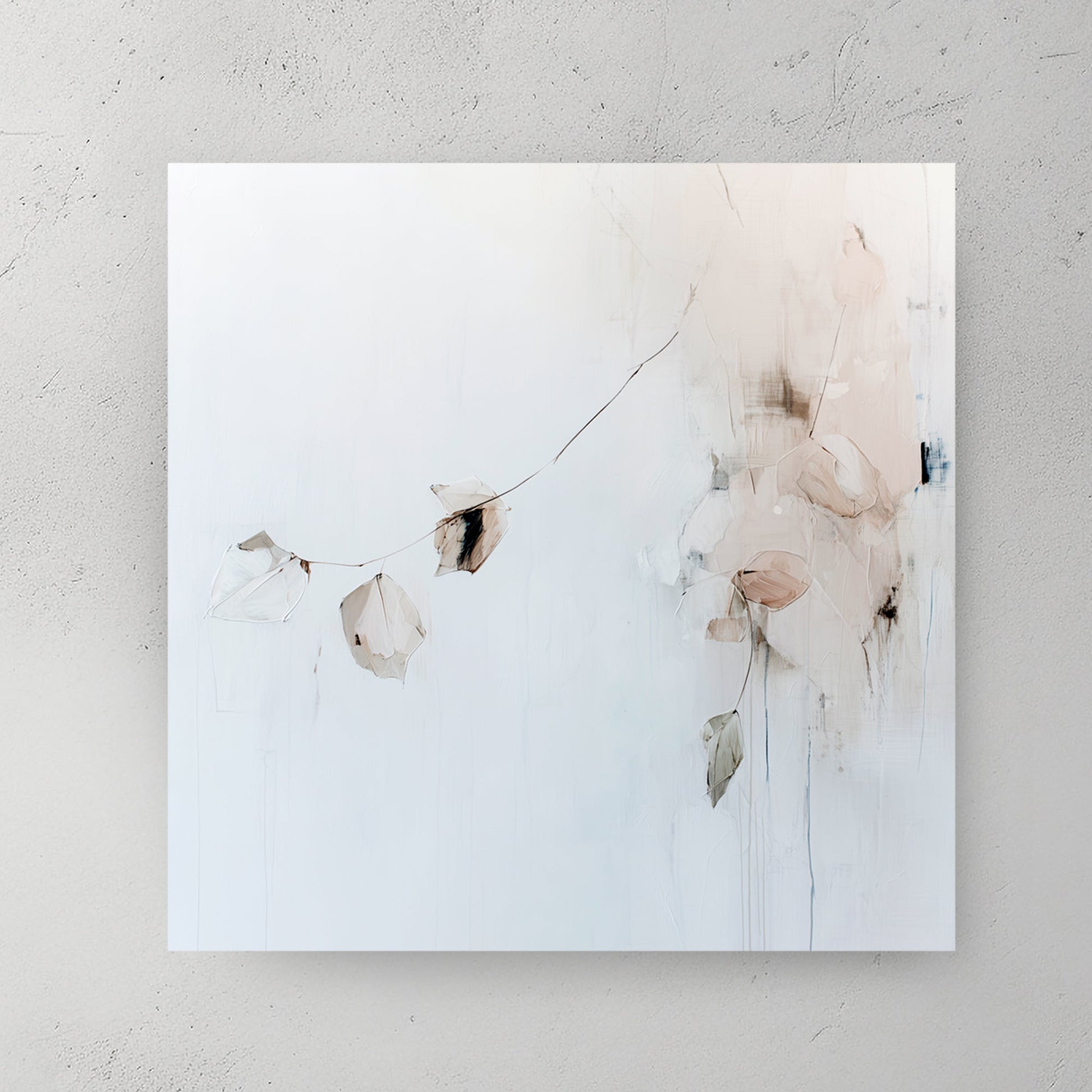 minimalist leaf design neutral wall art print