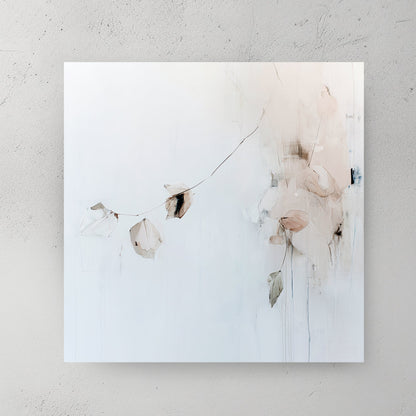 minimalist leaf design neutral wall art print