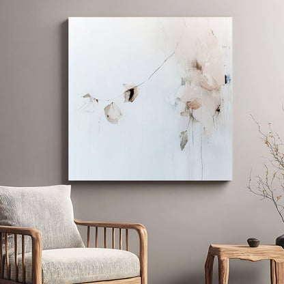 minimalist leaf design neutral wall art print