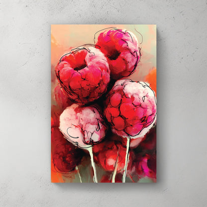 bold raspberry splash contemporary wall art print