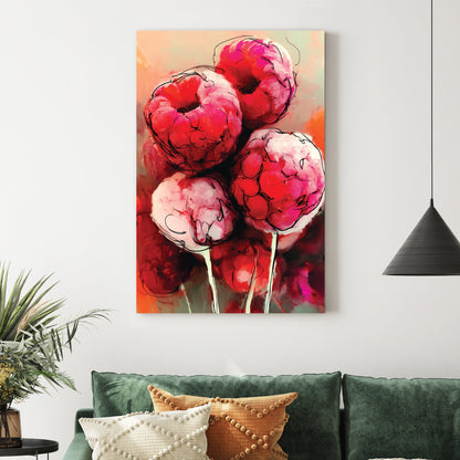 bold raspberry splash contemporary wall art print