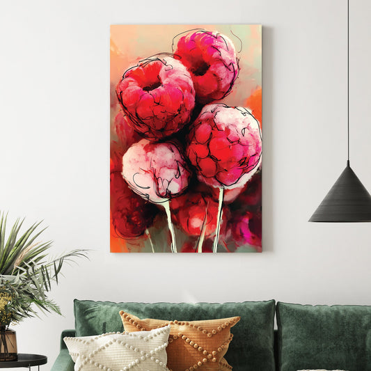 bold raspberry splash contemporary wall art print